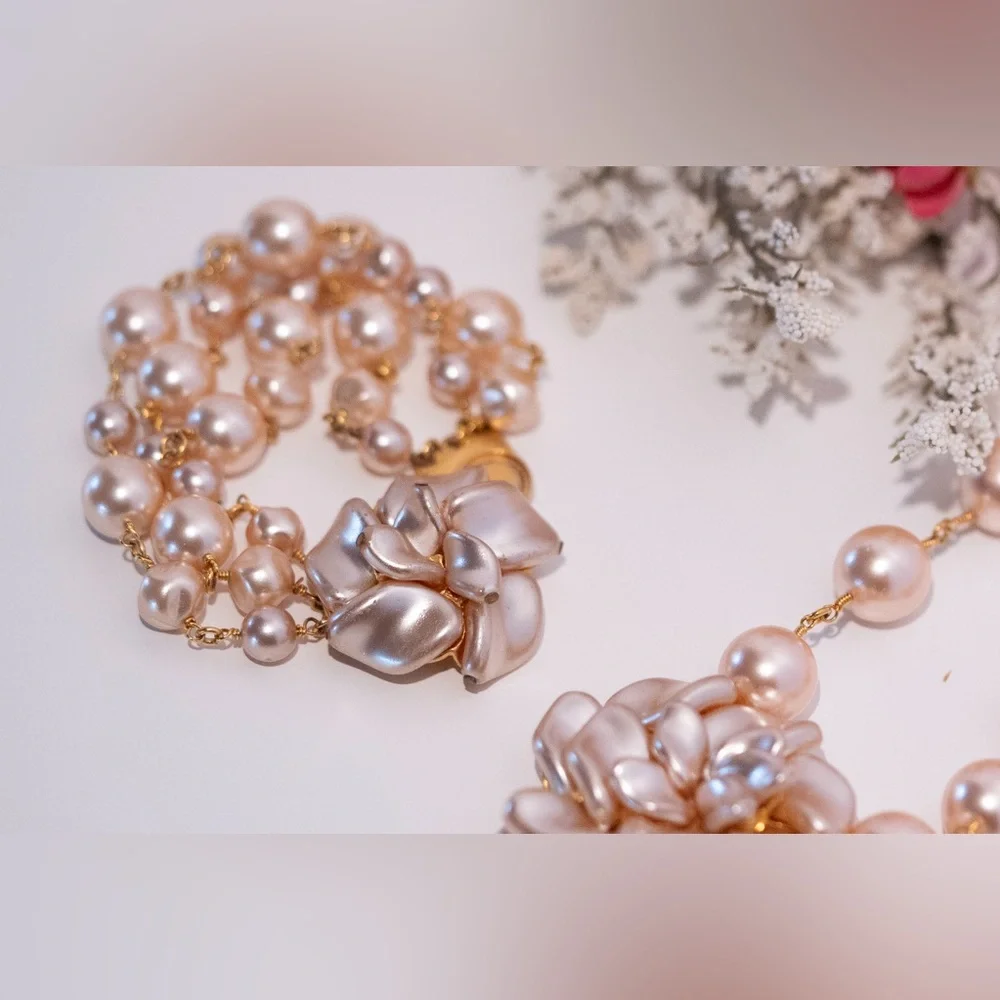 Vintage Tanner Elegant Pearl Necklace with matching bracelet #21